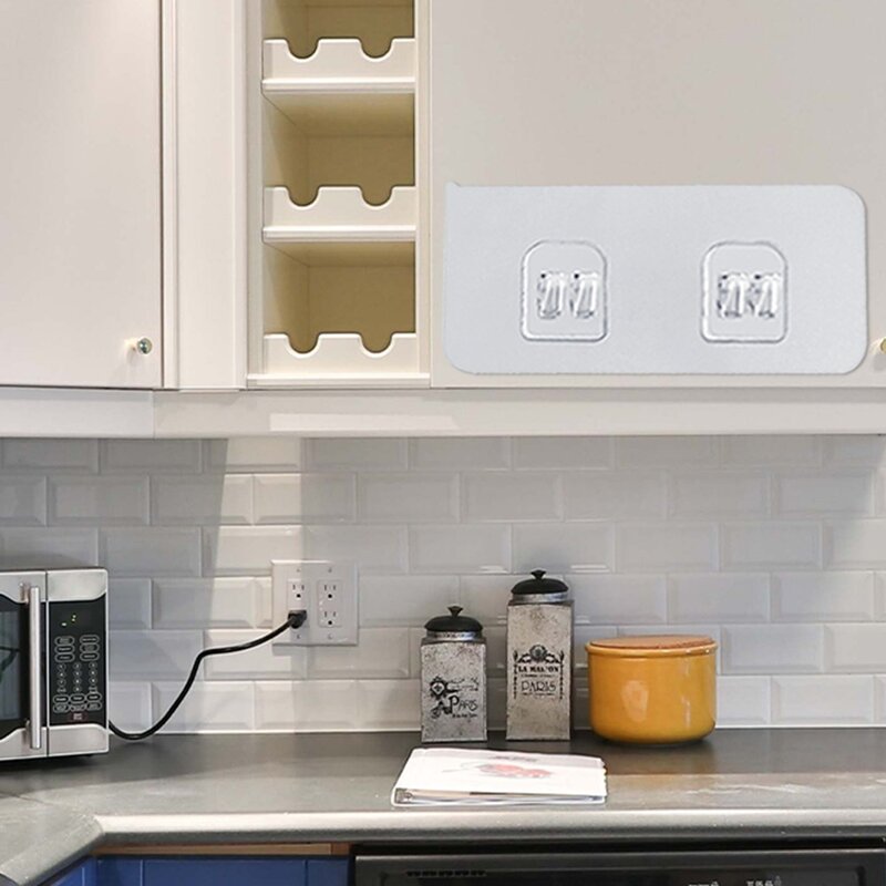 10 قطعة شفافة معلقة الجرف السنانير جدار تخزين الرف تحديد التصحيح قوية ذاتية اللصق المفاجئة لأدوات المطبخ الحمام