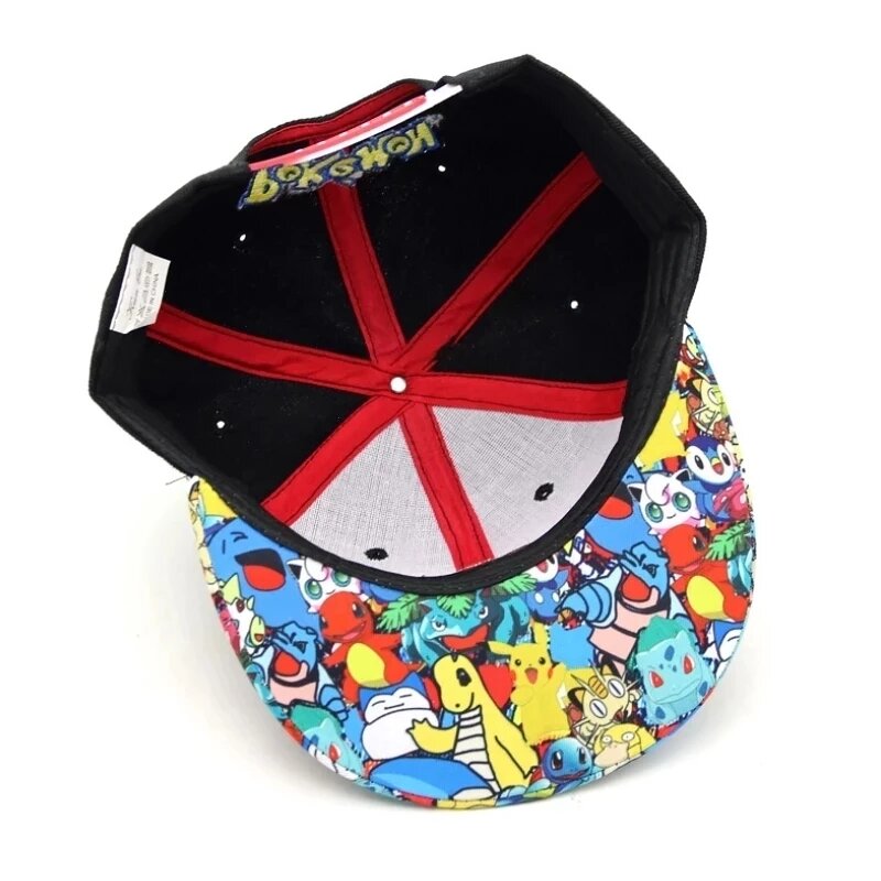 أنيمي بوكيمون بيكاتشو قبعة بيسبول بيكاتشو قبعة قابل للتعديل تأثيري قبعة بتصميم هيب هوب الكبار نمط نموذج أرقام اللعب هدية