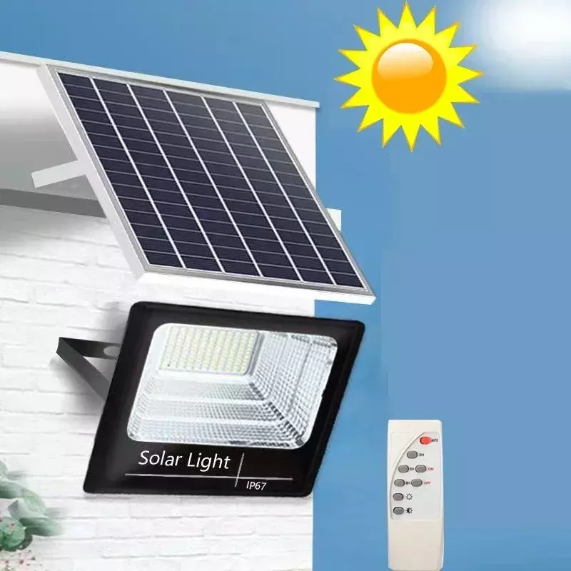 أضواء تعمل بالطاقة الشمسية مع جهاز التحكم عن بعد ، أضواء الفيضانات في الهواء الطلق ، عاكس للماء ، 54LED ، 102LED ، 170LED ، 250LED