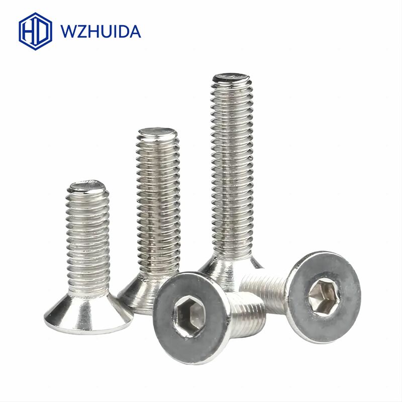 WZHUIDA-مقبس سداسي برغي برأس مسطح ، M2 ، M3 ، M4 ، M5 ، M6 ، M8 ، M10 ، مسامير ألين ، DIN7991 ، فولاذ مقاوم للصدأ