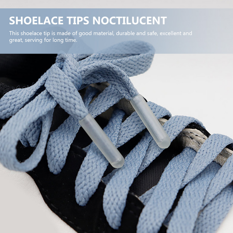 أطراف رباط الحذاء Noctilucent ، أطراف طرف دانتيل الحذاء البلاستيكي ، 8 *