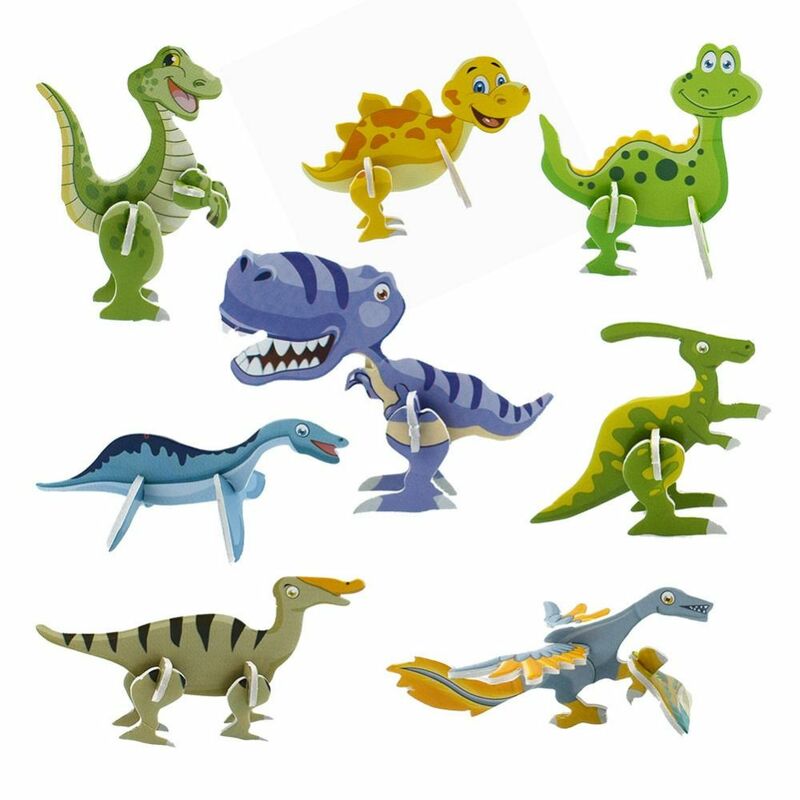 مصغرة الصلب ورقة ديناصور بانوراما ، التعليم المبكر ، لغز ثلاثية الأبعاد ، هدية حفلة عيد ميلاد ، ألعاب الكرتون للأطفال ، نمط عشوائي ، 10 قطعة