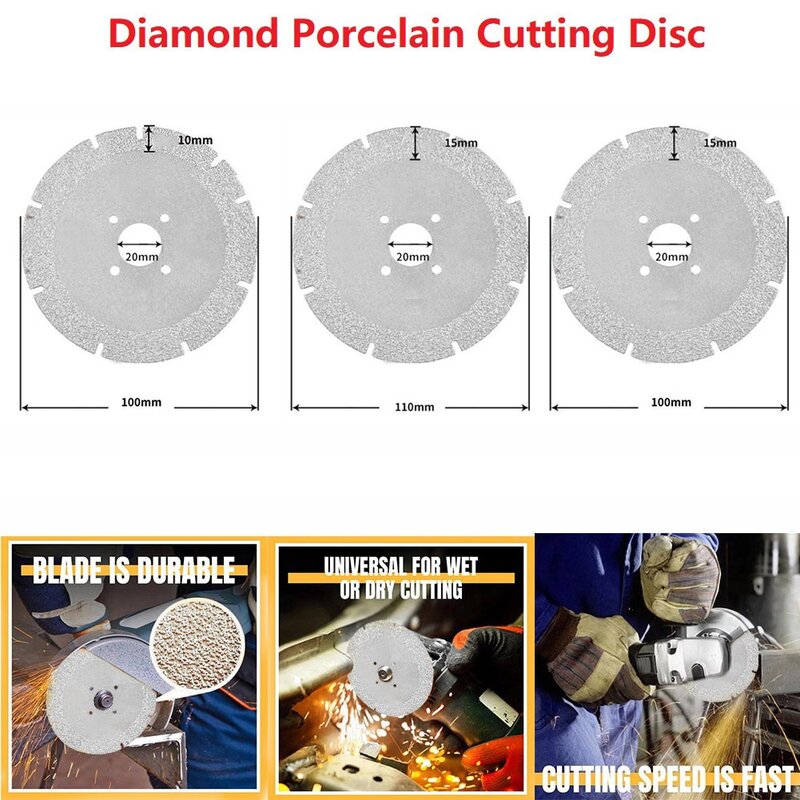 1pc Diamond Cutting Disc Metal Saw Blades Vacuum Brazed Saw Blade For Concrete Granit Ceramic Tile Cast Iron Stone Cutting Blade