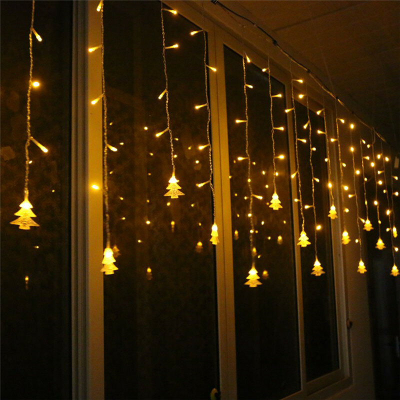 LED جليد الجنية ضوء سلسلة ، شجرة عيد الميلاد جارلاند ، أضواء الجنية حفل زفاف ، عن بعد ، ستارة في الهواء الطلق ، حديقة ، ديكور الفناء ، 5 متر