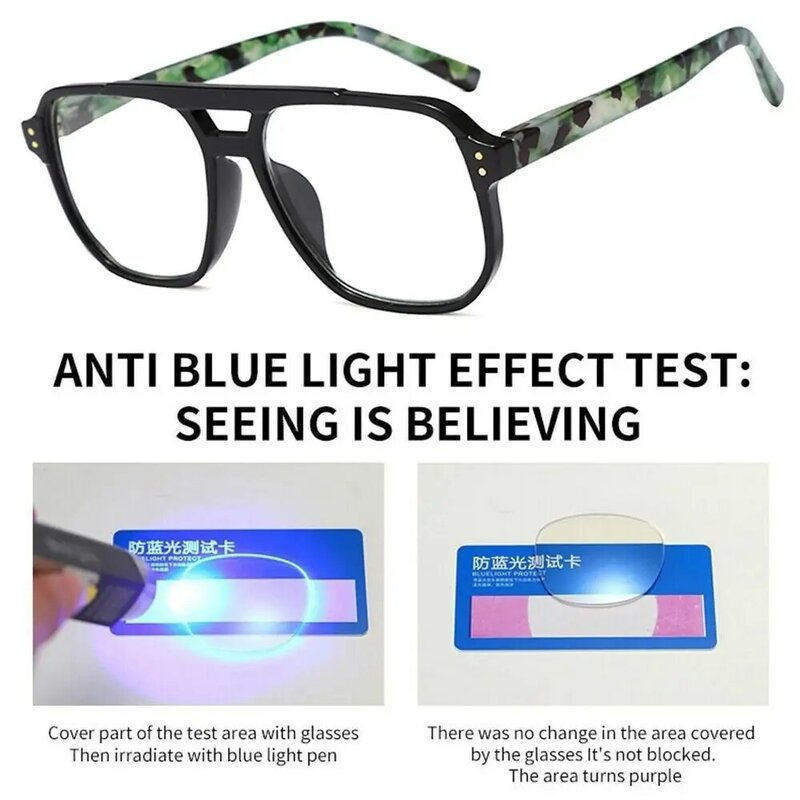 نظارات قراءة مضادة للضوء الأزرق لحماية العين ، نظارات مربعة خفيفة للغاية من الكمبيوتر ، حجب الأشعة الزرقاء ، طول النظر ، المكتب