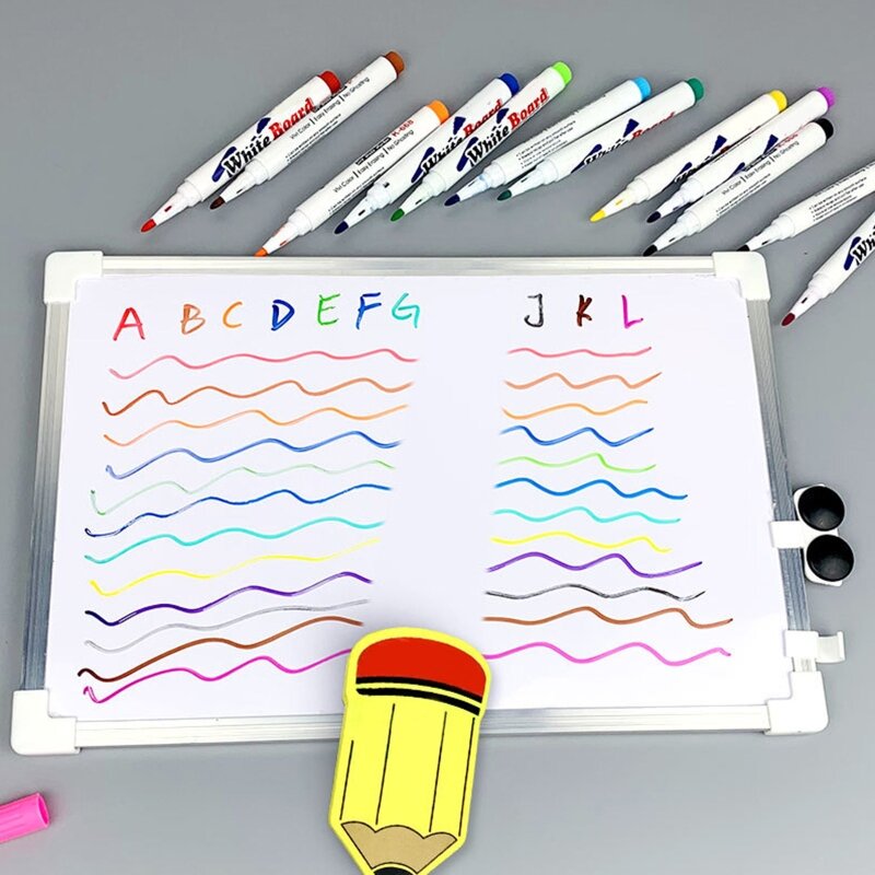 Y1UB 12 قطعة قلم تحديد ملون قابل للمسح لكتب التلوين للأطفال والكبار