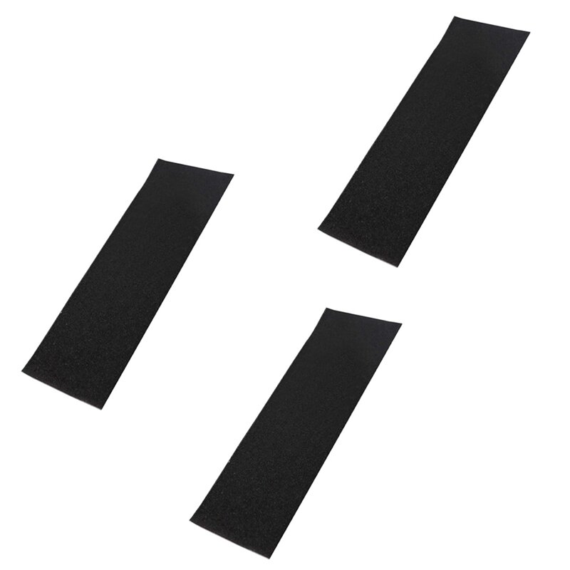 شريط صنفرة سطح لوح التزلج المقاوم للماء ، شريط لاصق من كلوريد البولي فينيل ، ملصق سكوتر ، أسود ، 84 × 23 سم أسود ، 3