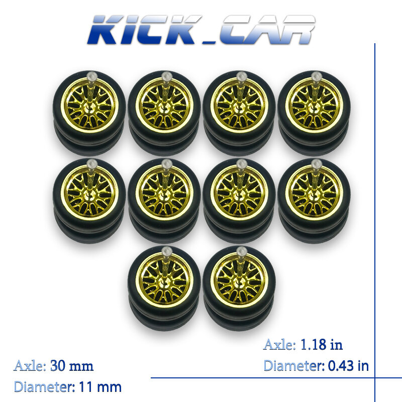 إطارات عجلات لعبة للعجلات الساخنة ، أجزاء هواية معدلة ، لون مطلي بالكهرباء من CE28 TE37 Advan ، KicarMod 1: 64 ، 5 مجموعات لكل عبوة