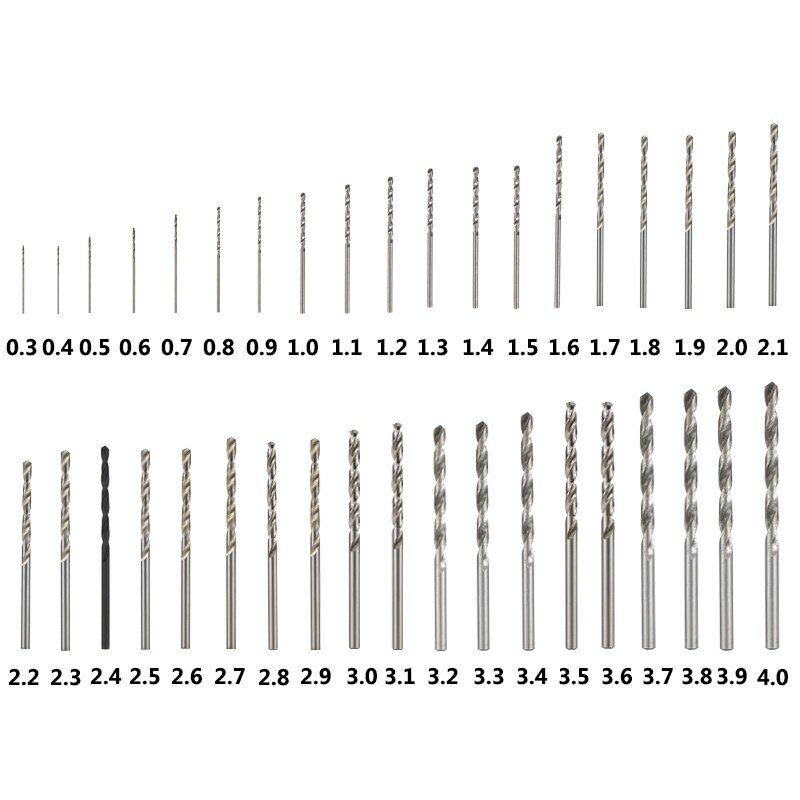 10 قطعة 0.3-4.0 مللي متر HSS تويست مثقاب مجموعة ل دريميل الروتاري أداة مستقيم عرقوب البسيطة مثقاب مجموعة اليد أدوات