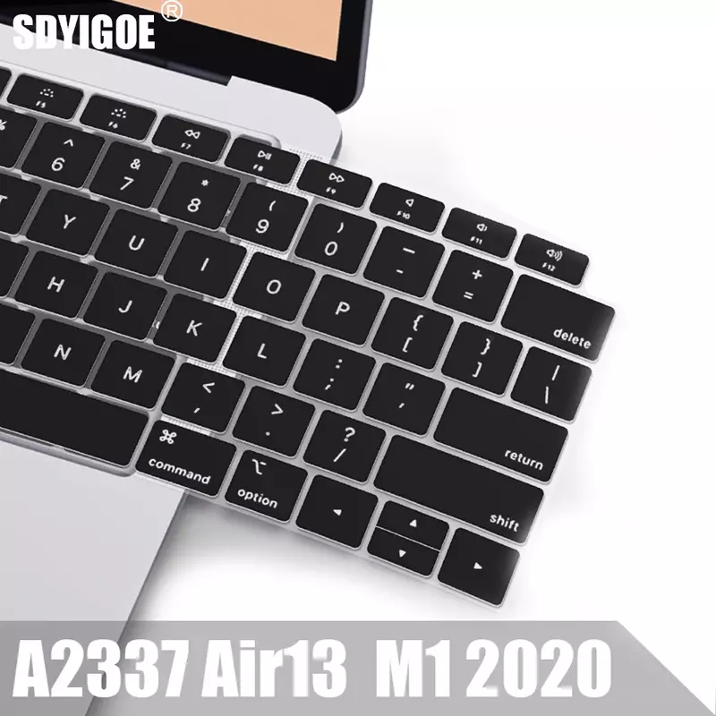 ل ماك بوك Air13 M1 رقاقة غطاء لوحة المفاتيح المحمول سيليكون فيلم واقية ل ماك بوك A2337 13.3Air لوحة المفاتيح حالات الإصدار 2020