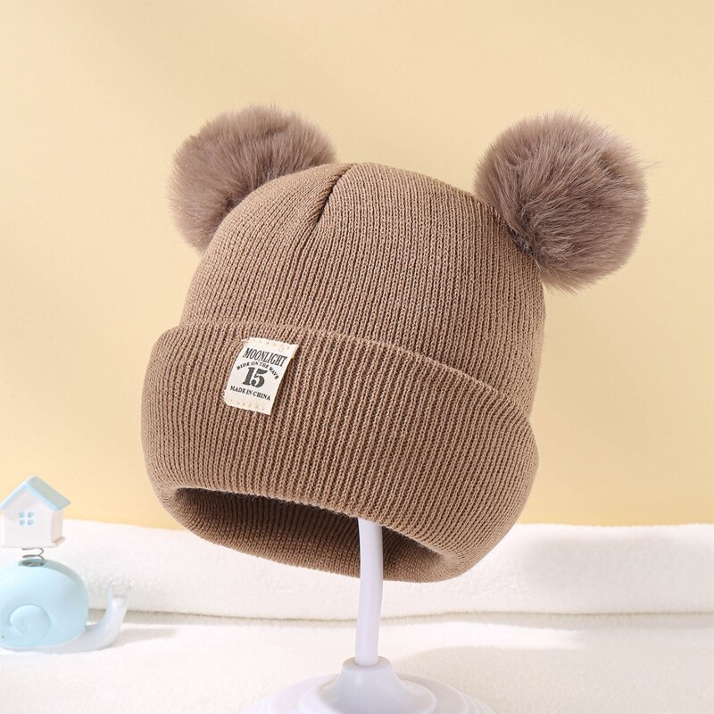 قبعة صغيرة للأطفال الرضع قبعة شتوية دافئة محبوكة للأولاد والبنات هدية عيد الميلاد