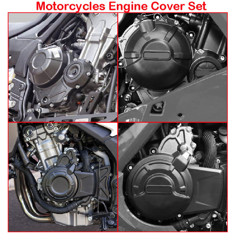 أغطية أغطية غطاء محرك الدراجة النارية ، مجموعات الحراسة الثانوية ، لهوندا CBR500R ، CB500X ، CB500F ، CB ، 500F ، ABS-our x