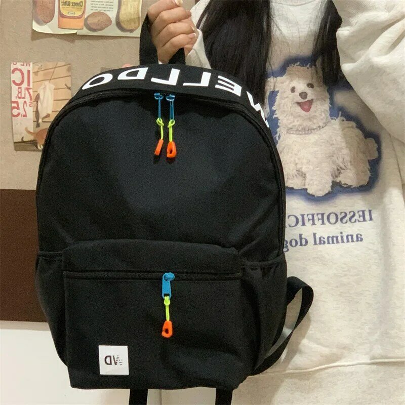 حقيبة مدرسية متباينة الألوان للطلاب ، حقيبة ظهر جديدة عالية السعة ، حقيبة ظهر ذات اسم شخصي ، حقيبة سفر للترفيه