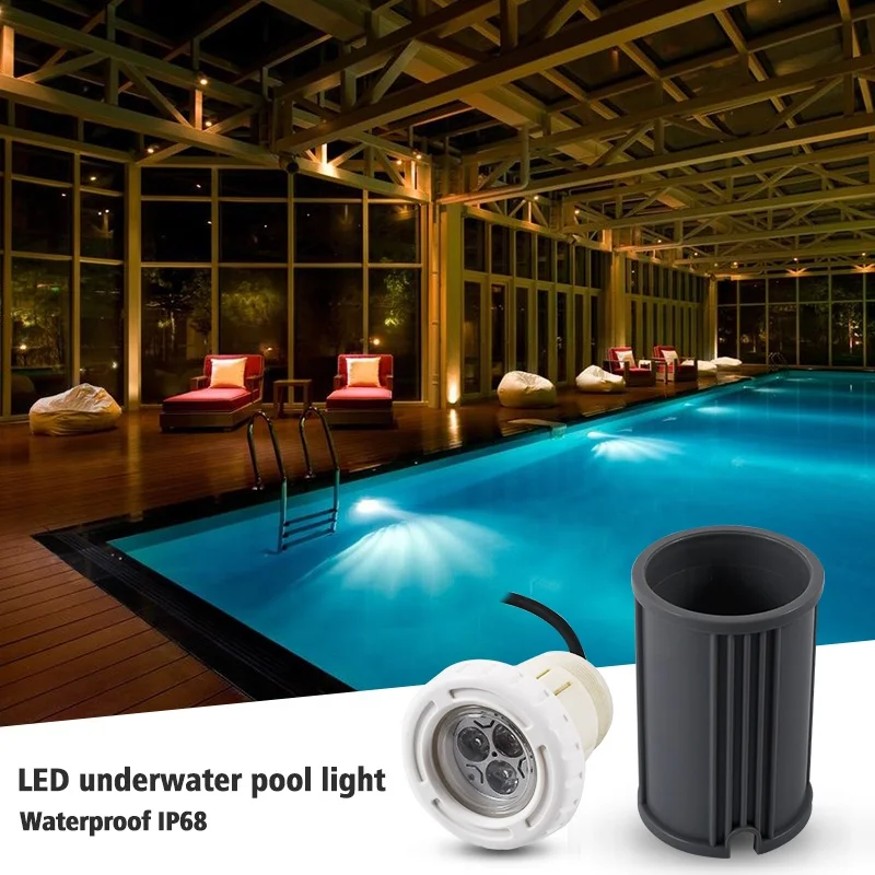 مصباح LED غاطس مقاوم للماء صغير ، متعدد الألوان ، Rgb ، خرسانة ، فينيل ، Piscina ، حمام سباحة ، 3 وات ، 6 وات ، 12 فولت ، Ip68