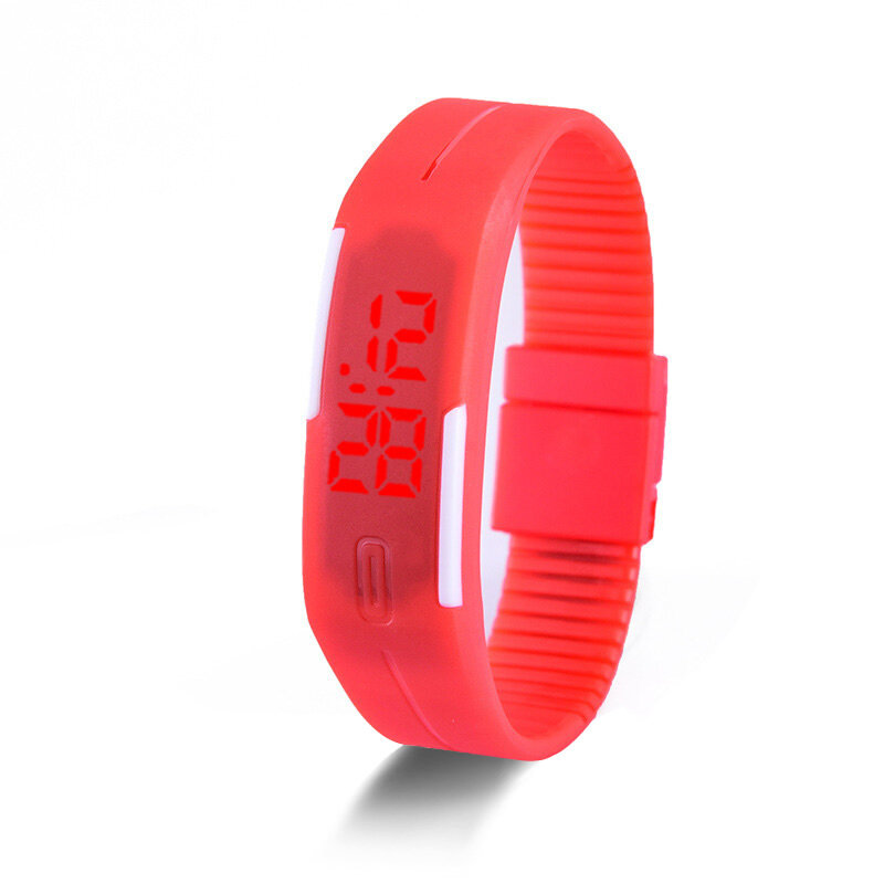 جديد LED الرقمية الساعات حلوى لون سيليكون المطاط شاشة تعمل باللمس الساعات الرقمية النساء الرجال الأطفال سوار الرياضة ساعة اليد