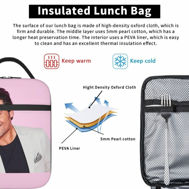 حقيبة الغداء المخصصة لشخصية تشايان البورتوريكية اللاتينية للرجال والنساء ، صناديق الغداء المعزول حراري للأطفال في المدارس