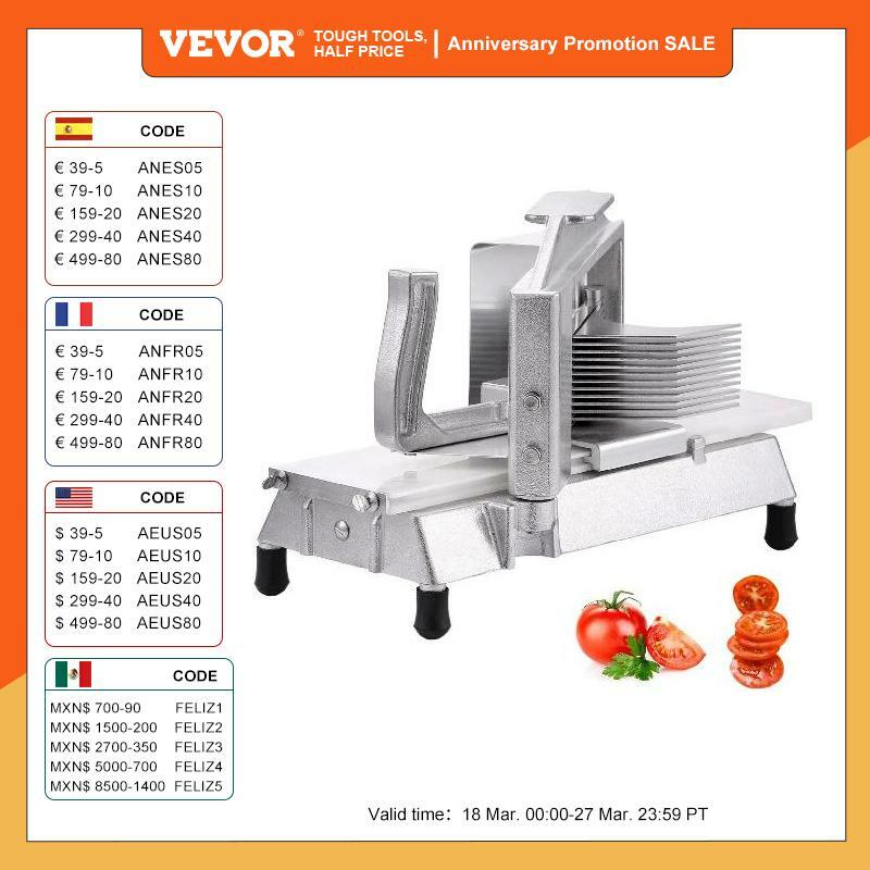 VEVOR التجارية الطماطم الجبن القطاعة 4.7 مللي متر شفرات حادة المطبخ الأجهزة الفولاذ المقاوم للصدأ المنزل دليل قطاعة الفواكه الخضار