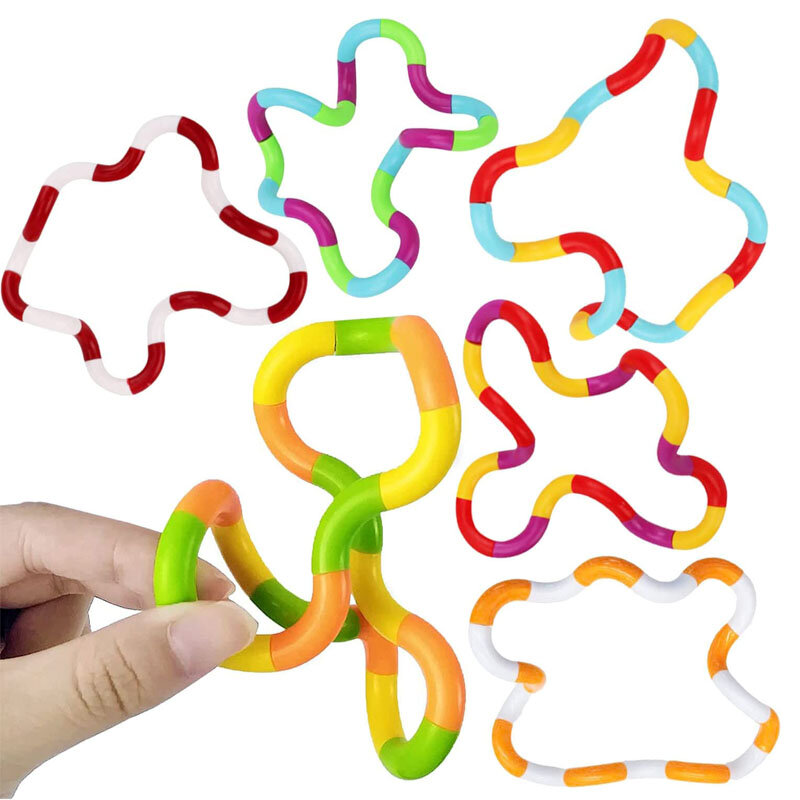 3 قطعة متشابكة حبل تويست تململ لعبة Rrainbow دائرة الحسية التوحد العلاج Jouet مكافحة الإجهاد Enfant Juguete Antiestres Niños