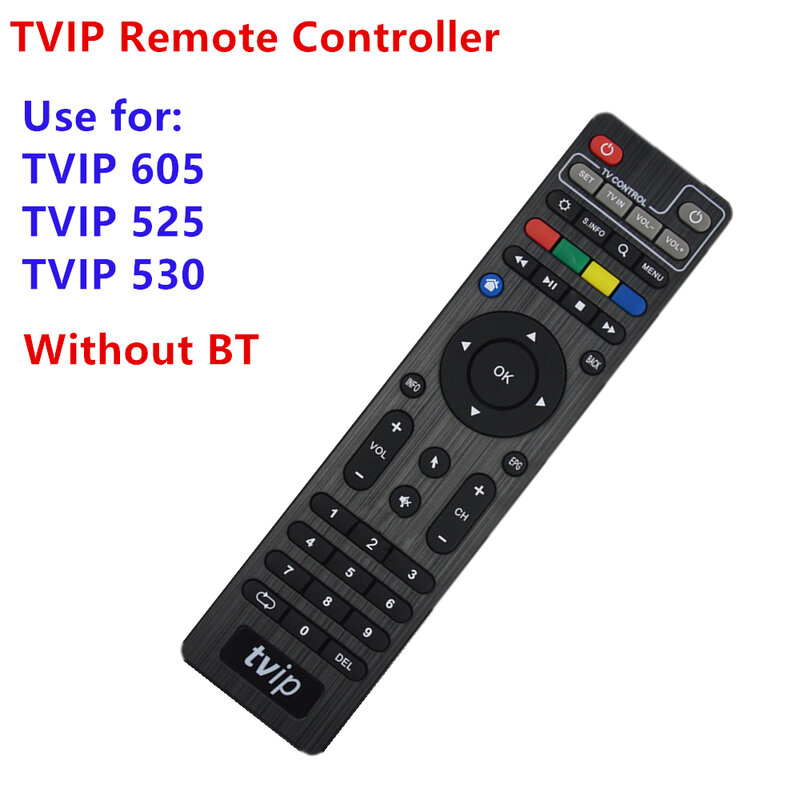 الأصلي TVIP سلسلة التحكم عن بعد ل Tvip525 Tvip605 Tvip530 tvip v605 صندوق التلفزيون أسود اللون tvip تحكم عن بعد دون BT