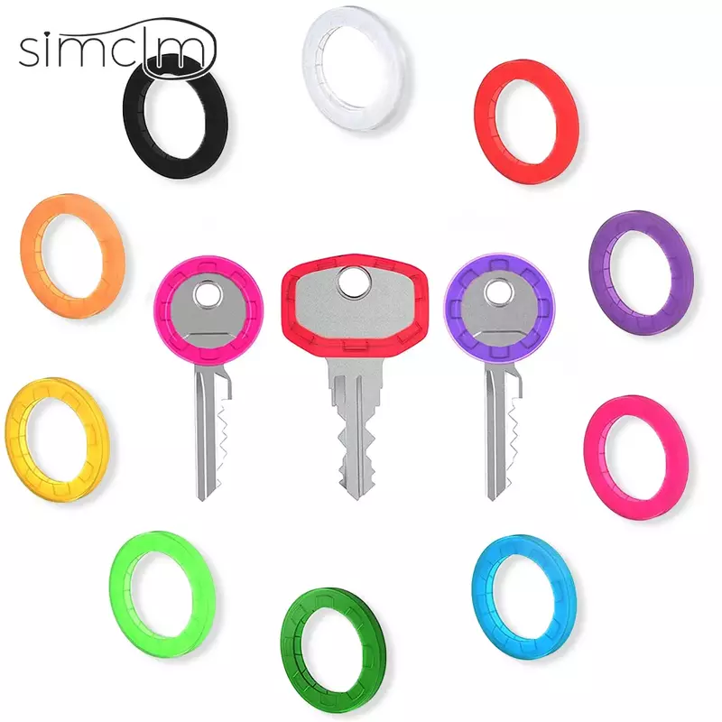10 ألوان مفتاح يغطي للمنزل مفاتيح الجوف متعدد الألوان المطاط مفتاح سلسلة اكسسوارات لينة مفتاح قبعات أقفال غطاء توبر كيرينغ