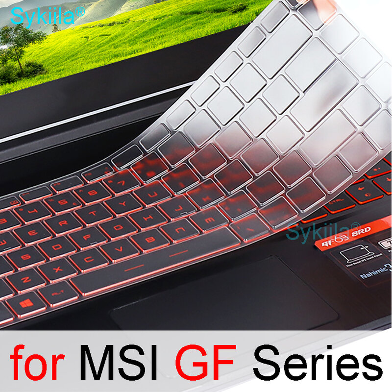 غطاء لوحة مفاتيح MSI GF65 رفيع GF63 GF75 رقيق GF72 GF72VR GF62 GF62VR واقي من السيليكون ملحقات كمبيوتر محمول للألعاب 17