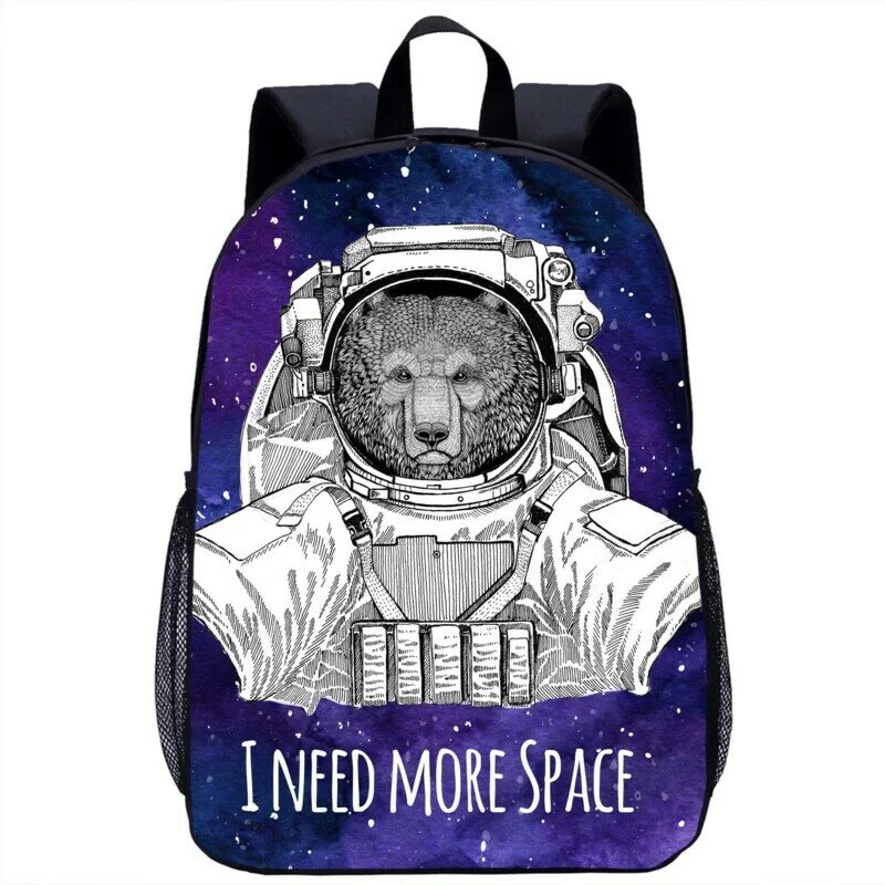 حقيبة ظهر بنمط رائد الفضاء للرجال والنساء ، حقيبة تخزين كاجوال ، حقائب ظهر للسفر ، حيوانات إبداعية ، مراهقة ، فتيات ، أولاد