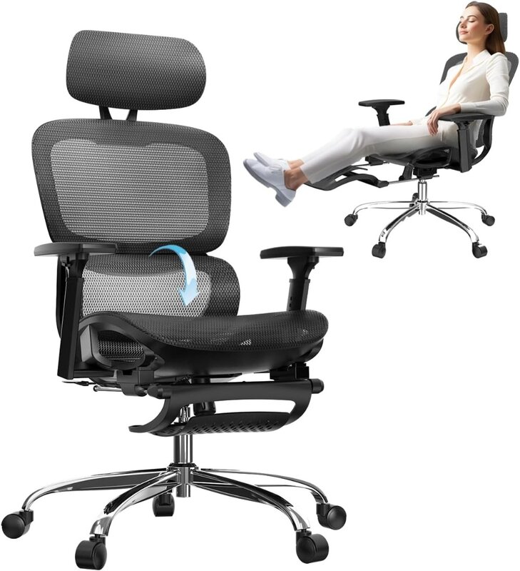 كرسي مكتب اسطوانة غاز مريح معتمد من SGS ، دعم قطني قابل للتعديل وعمق المقعد ، أثاث مكتبي