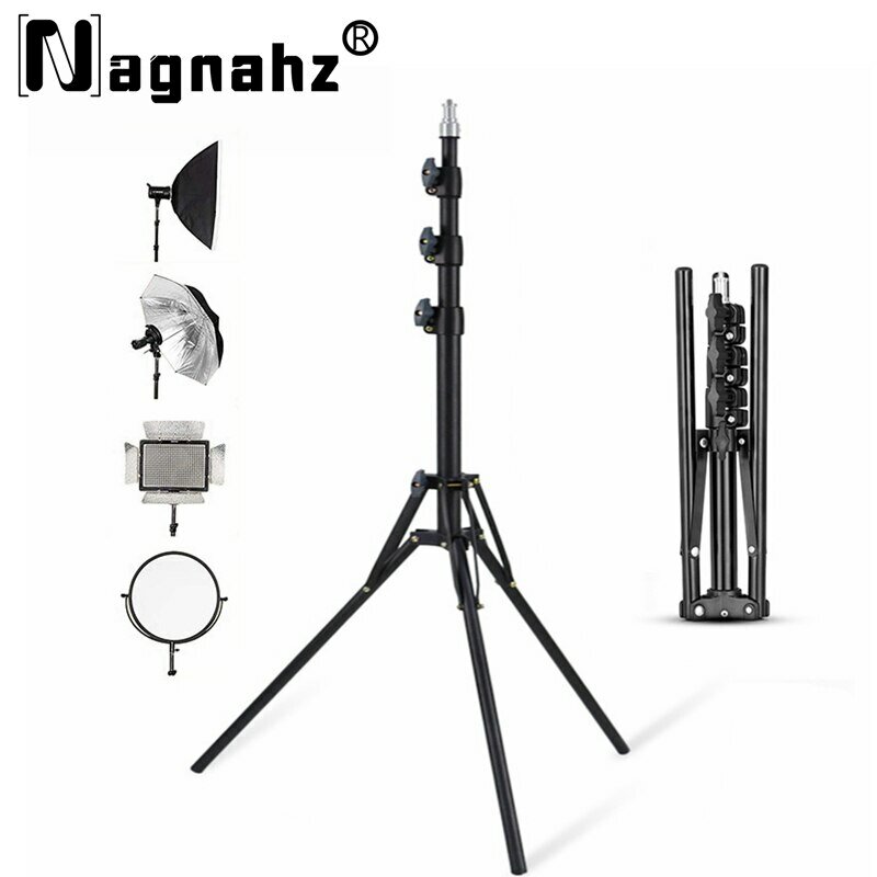 NAGNAHZ 78 "إضاءة فوتوغرافية ترايبود سبائك الألومنيوم قابلة للطي حامل تصوير فوتوغرافي