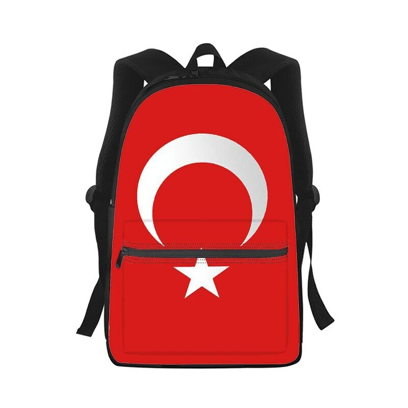 جمهورية تركيا العلم الرجال النساء على ظهره ثلاثية الأبعاد طباعة موضة طالب حقيبة مدرسية محمول على ظهره الاطفال السفر حقيبة الكتف