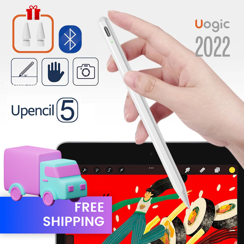 2022 بلوتوث Uogic قلم رصاص لباد مع النخيل رفض القلم لباد 9 8 7 10.2 باد برو 11/12.9 باد Mini Air 3 4 10.9