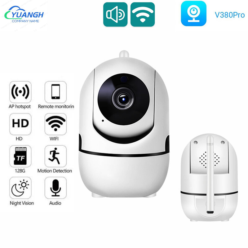 كاميرا أمان داخلية V380 Pro MINI WiFi ، حماية CCTV لاسلكية ، صوت باسلتين ، منزل ذكي ، 3MP