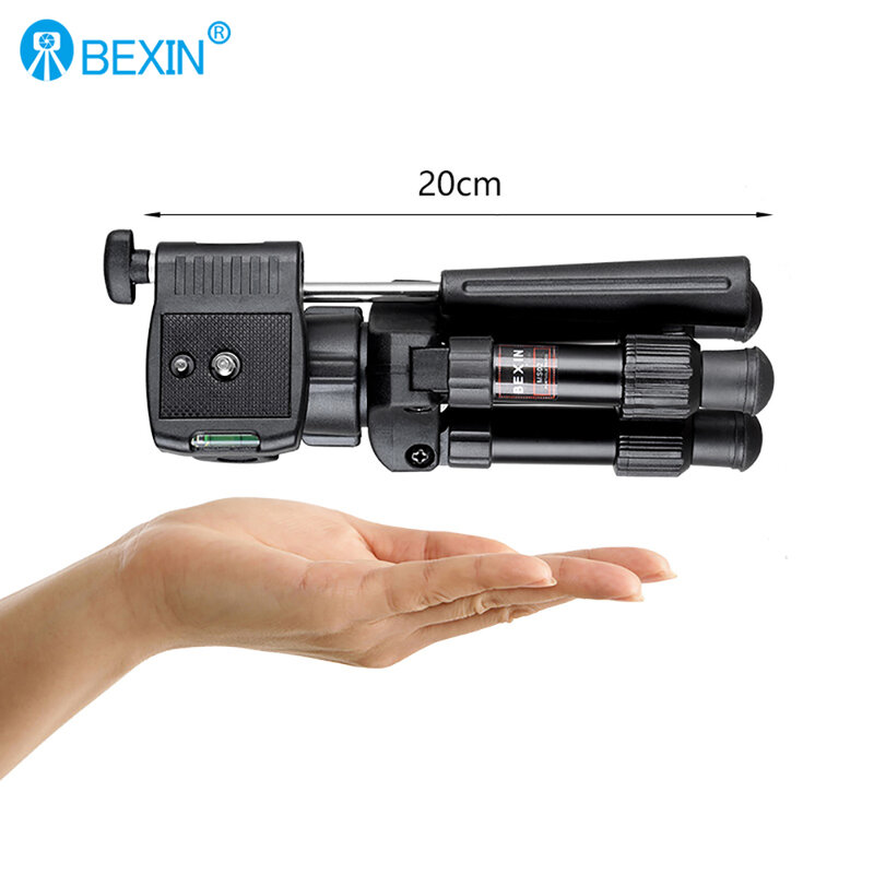 بيكسين MS02 المحمولة Tripode التصوير السفر المحمولة المدمجة خفيفة الوزن كاميرا صغيرة ترايبود الوقوف مع رئيس للكاميرا آيفون