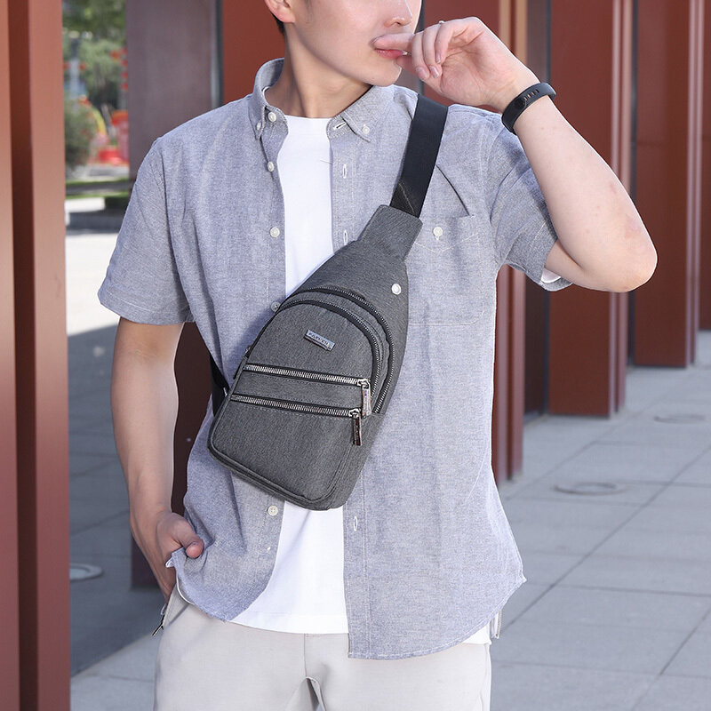 High-quality Men Fashion Multifunction Shoulder Bag Crossbody Bag Shoulder Travel Sling Bag Pack Messenger Pack Chest Bag Male