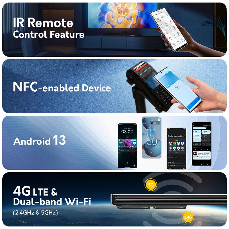 هاتف ذكي Ulefone-Note 17 Pro ، إصدار عالمي ، شغال ، شاشة مقوسة ، 24GB + GB ، كاميرا 108mp ، mAh ، العرض الأول العالمي