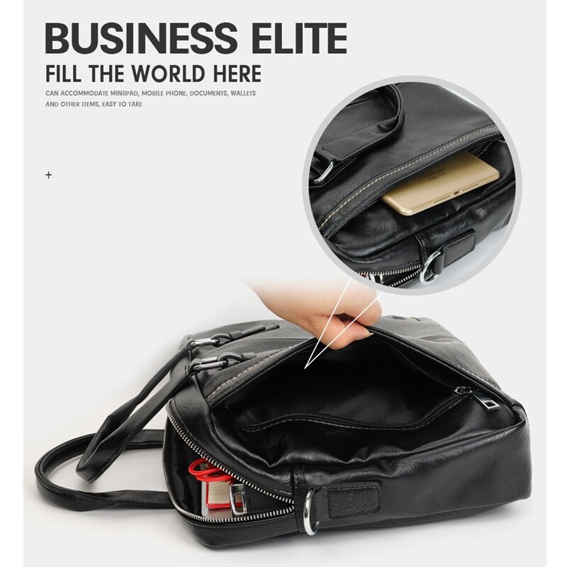 حقيبة جلدية رسول للرجال ، حقائب ، حقيبة كمبيوتر محمول الأعمال