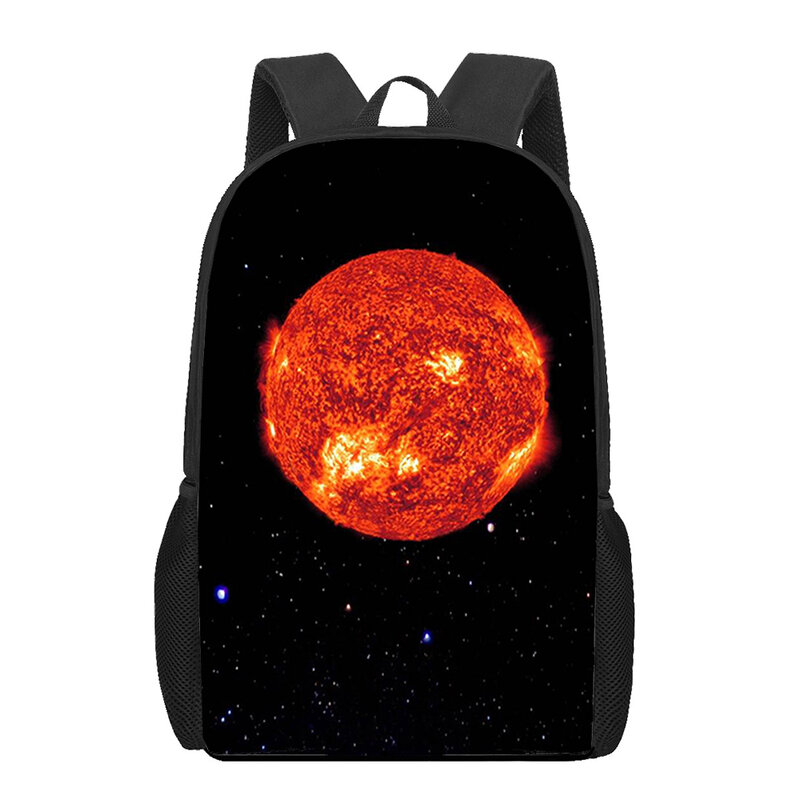 حقيبة مدرسية مطبوعة على شكل كوكب الشمس للرجال ، حقيبة ظهر لرياض الأطفال للأولاد والبنات في سن المراهقة ، حقائب كتب للأطفال ، 16 بوصة