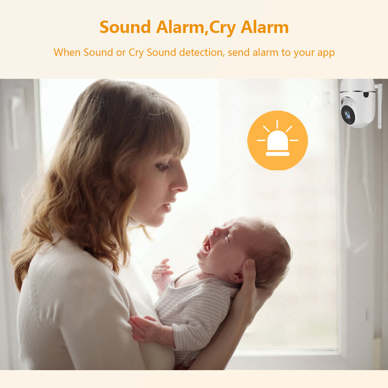 كاميرا شبكية لمراقبة الرضيع ptz ycc365 tv, دقة 720 بكسل، كاميرا ذكية للاستخدام المنزلي، منبه عند بكاء الطفل، تدعم الواي فاي، كاميرات صغيرة للحماية والأمن