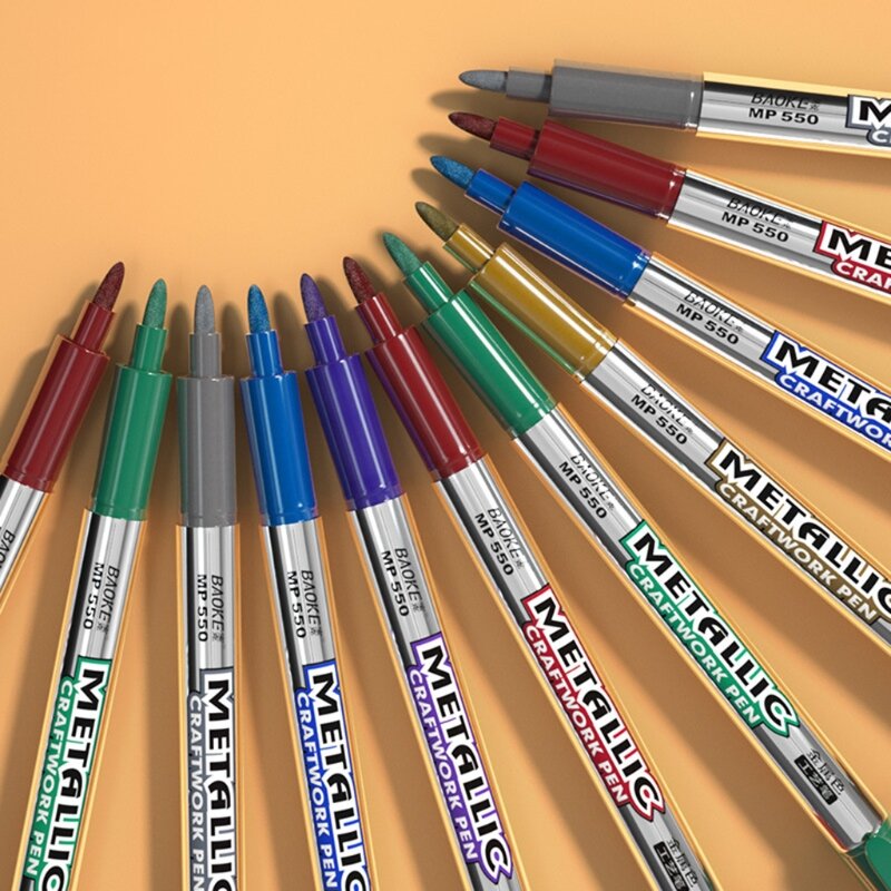 قلم طلاء للأعمال اليدوية قلم تحديد دائم لرسم مستلزمات الطلاب متعدد الألوان