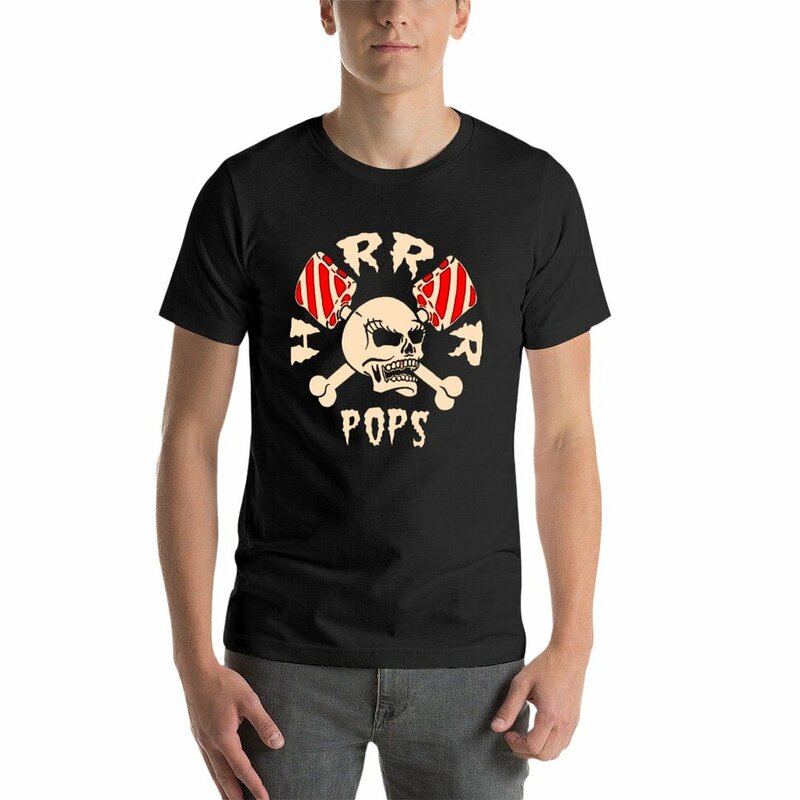 جديد horrorpop أفضل المفضلة شعار الفرقة تي شيرت قمصان جرافيك تيز الحيوان طباعة قميص للبنين رجل الجرافيك تي شيرت