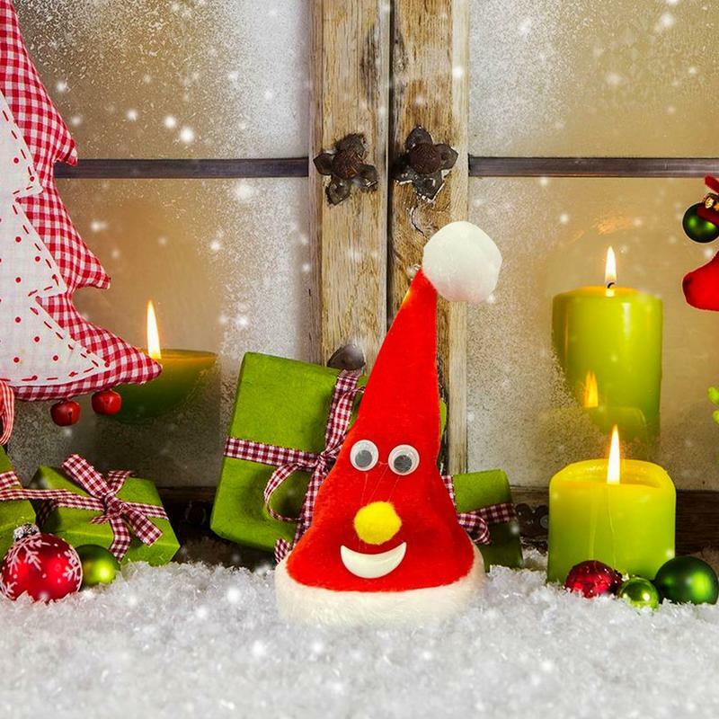 سانتا أفخم قبعة الفرو للبالغين ، تتحرك خليط الكهربائية ، قبعة الشتاء الدافئة ، الرقص الموسيقي ، عيد الميلاد