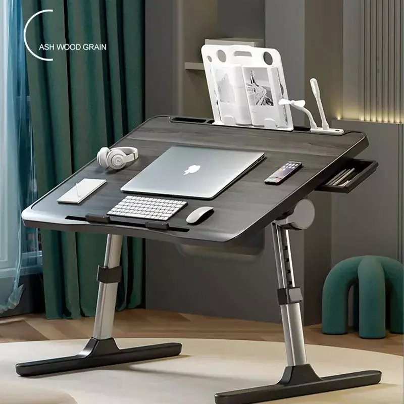 كمبيوتر محمول قابل للتعديل مكتب صغير على السرير ، قابل للطي ، القراءة ، الكتابة ، العمل ، طاولة منظم ، المنزل ، الطالب ، غرفة النوم