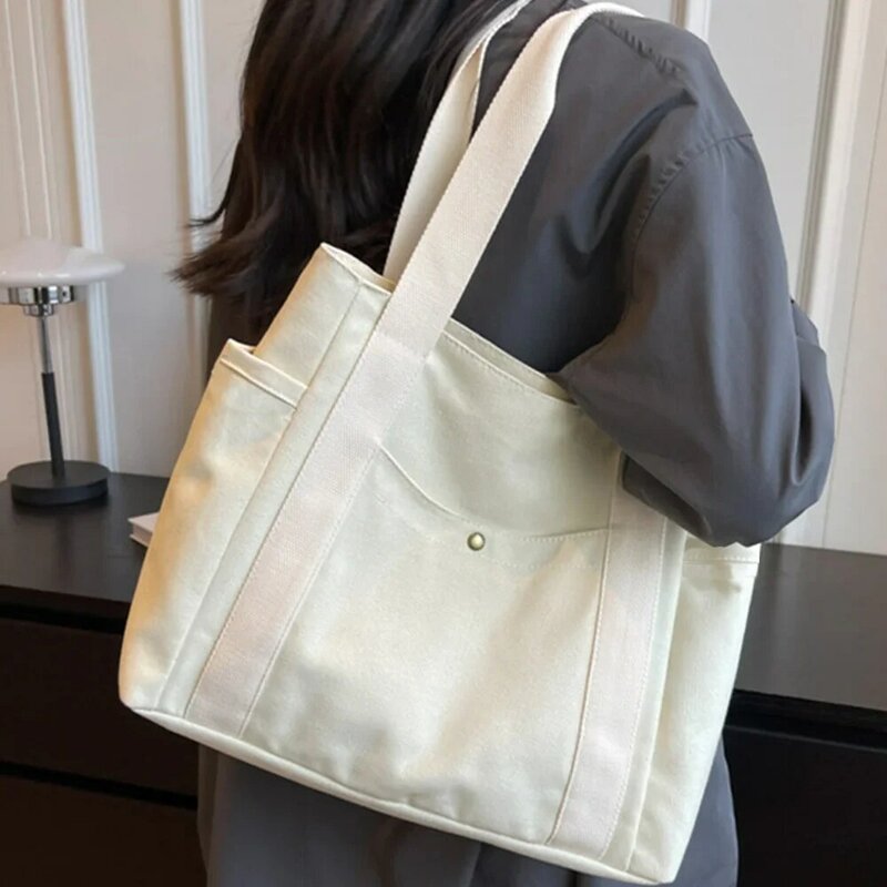 حقائب كتف قماشية متعددة الوظائف للنساء ، حقيبة يد بسيطة عصرية ، حقائب تسوق ، سلسلة نمط الطلاء