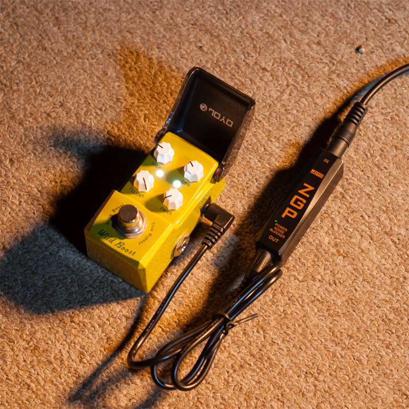 Joyo-pedal jp-06 zgp للغيتار ، مع مخفض الضوضاء ، مزود طاقة ، dc 9v max ، خرج 800ma