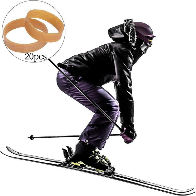 أربطة مطاطية سميكة محمولة للتزلج ، حلقات مطاطية متدرجة ، مثبطات مكابح للرياضات الشتوية ، ملحقات التزلج ، 20x