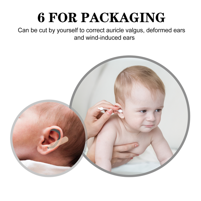 أدوات تصحيح الأذن البارزة للأطفال حديثي الولادة ، مصحح الأذن ، يجب أن يحفظ ، دعامات أروح ، جمالية ، 6 أزواج