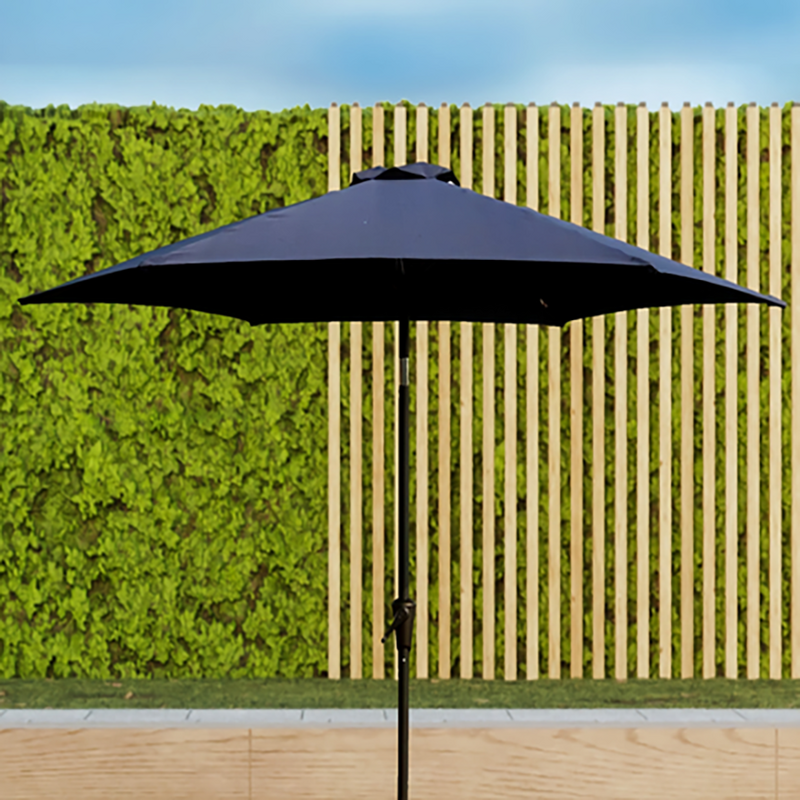مظلة فناء من الألومونيوم خارجية 8.8 قدم من GardenPatio ، مظلة للحديقة ، مظلة للسوق ، مظلة سداسية بإطار من الألومنيوم