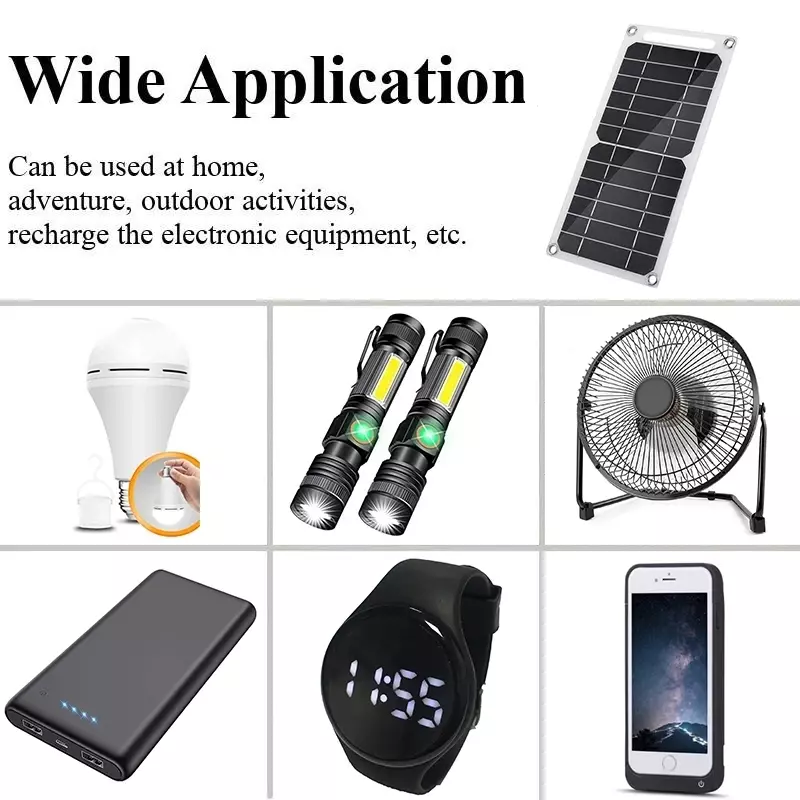 30 واط لوحة طاقة شمسية USB مقاوم للماء في الهواء الطلق تنزه التخييم المحمولة بطارية خلايا شاحن بالطاقة الشمسية لوحة ل وحدة تخزين طاقة للهاتف المحمول