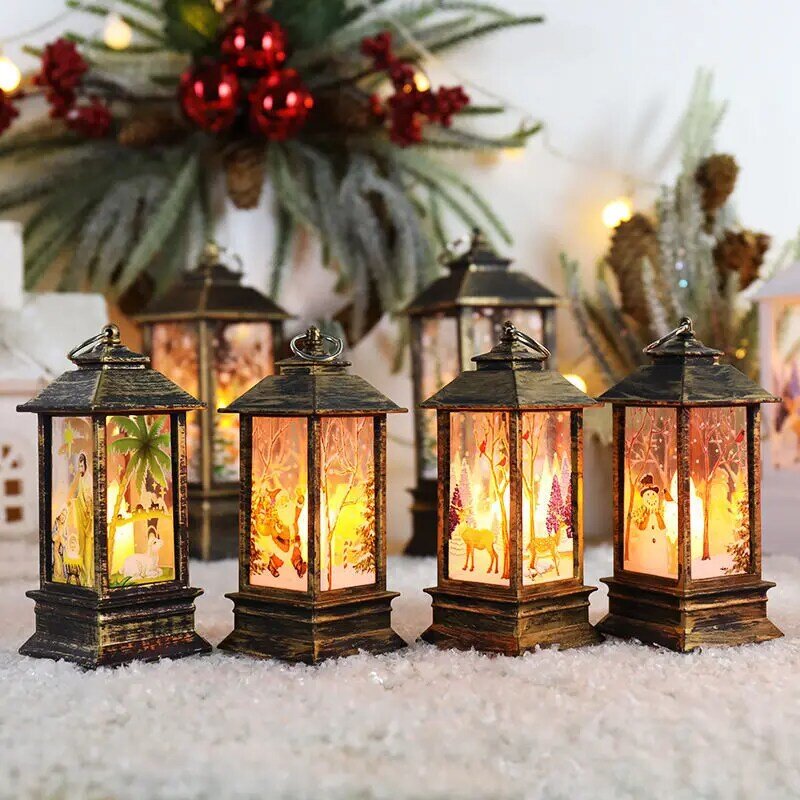 ليلة ضوء زينة عيد الميلاد للمنزل ثلج الذهبي الأيائل الملاك أضواء عيد الميلاد الجنية أضواء غرفة السنة الجديدة ديكور أضواء