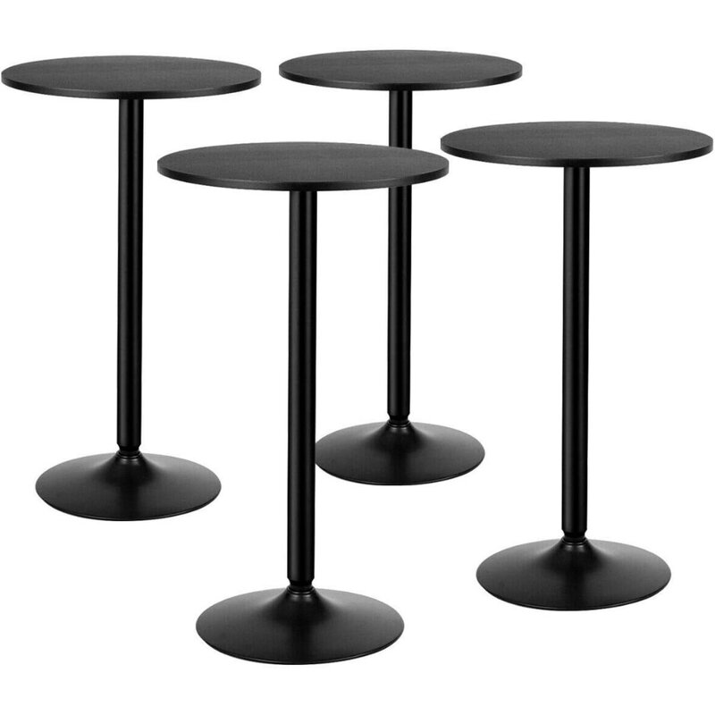 طاولة بار قائمة على الطراز الحديث ، طاولة كوكل مستديرة عالية ، طاولة بار صغيرة ، 40 "، 4