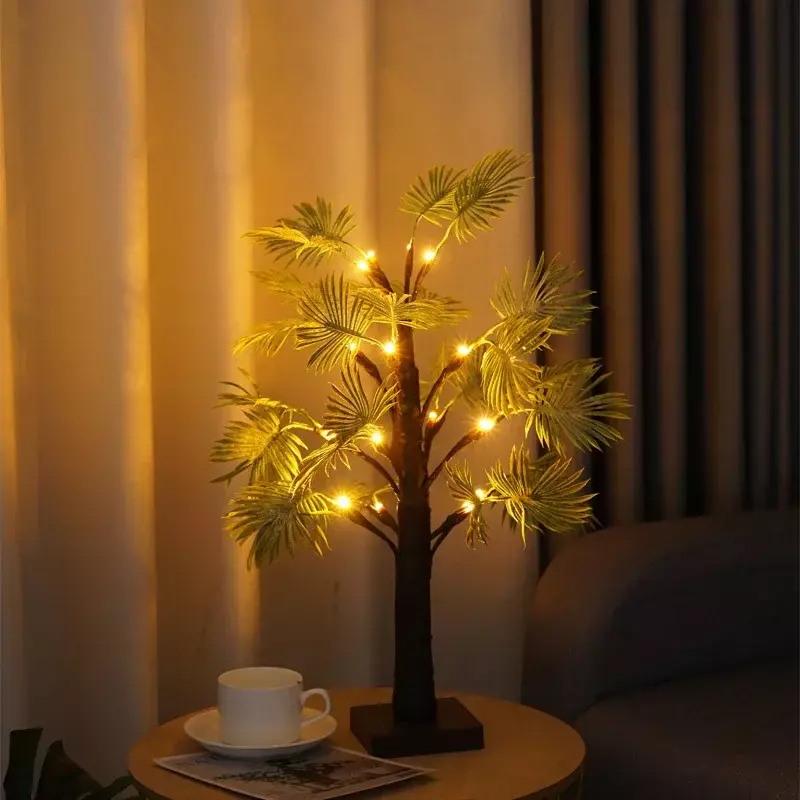 ضوء LED لأوراق النخيل لديكور المنزل ، شجرة مضيئة ، حفلة عيد الميلاد ، عيد الشكر